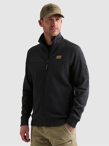 PME Legend Between-season jacket 'Sweatshirt with jacquard pattern and flight pocket' in Blue