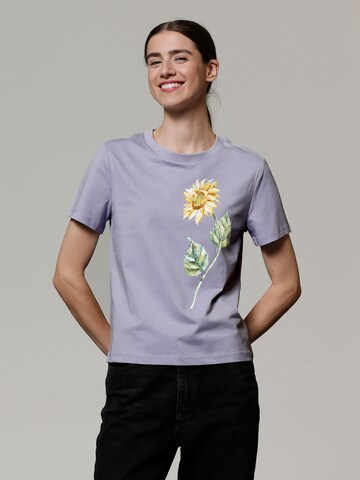 T-shirt 'Sonnenblume' Watapparel en violet : devant