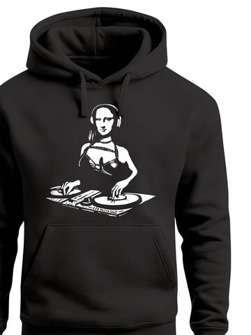 Neverless Sweatshirt 'Mona Lisa DJ' in Black