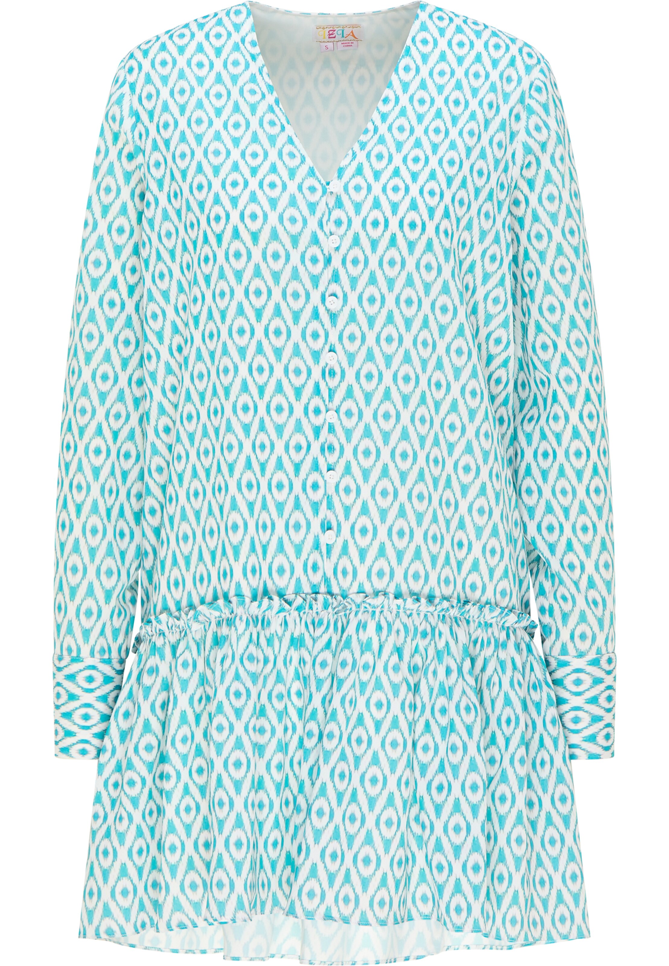 Rochie de vară de la IZIA pe albastru: față