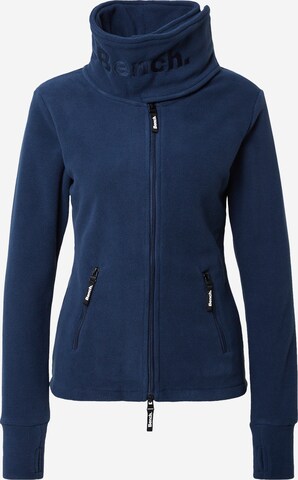 BENCH Fleece Jacket 'Funnel' in Blue: front