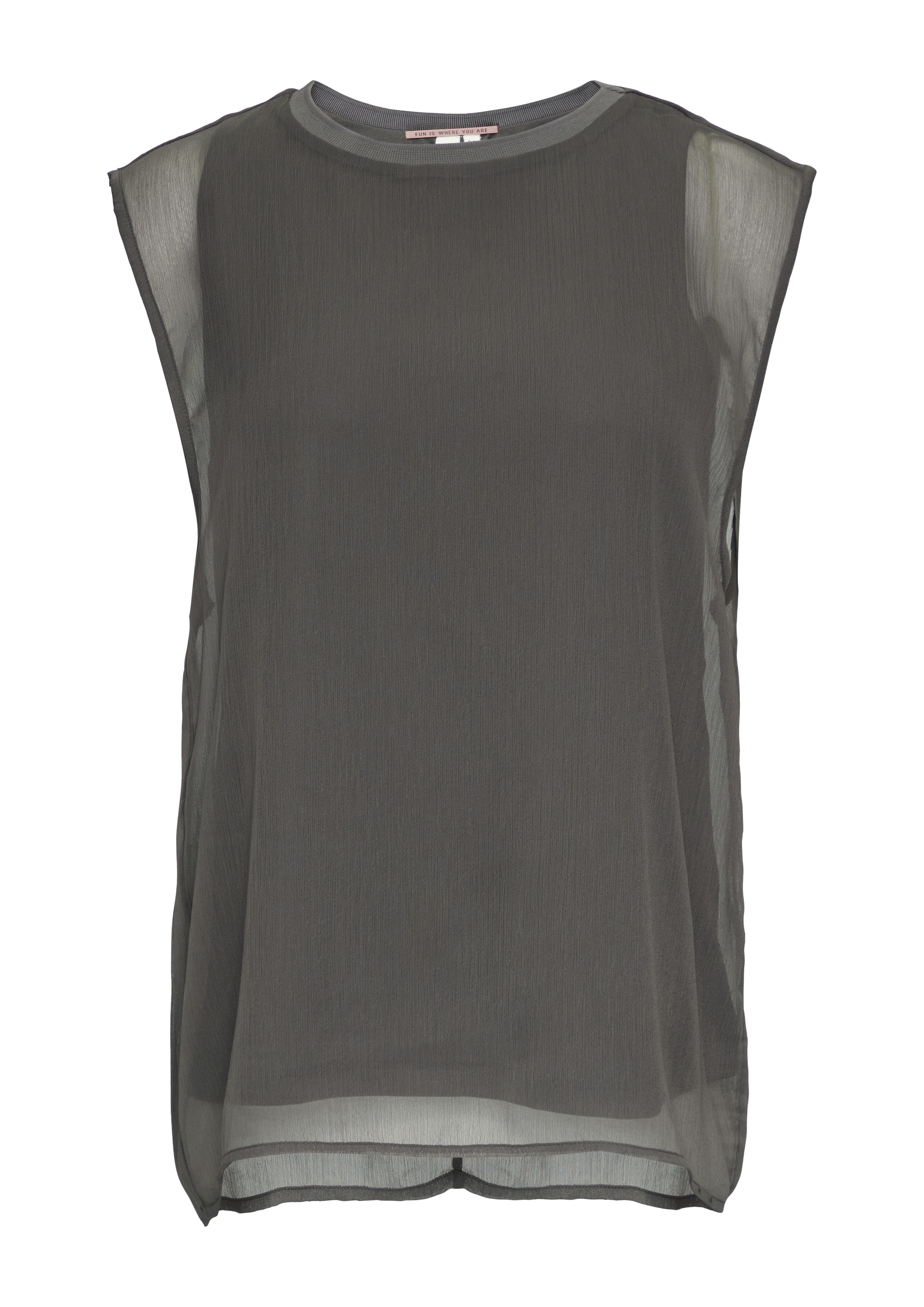QS Blouse in Grijs: voorkant