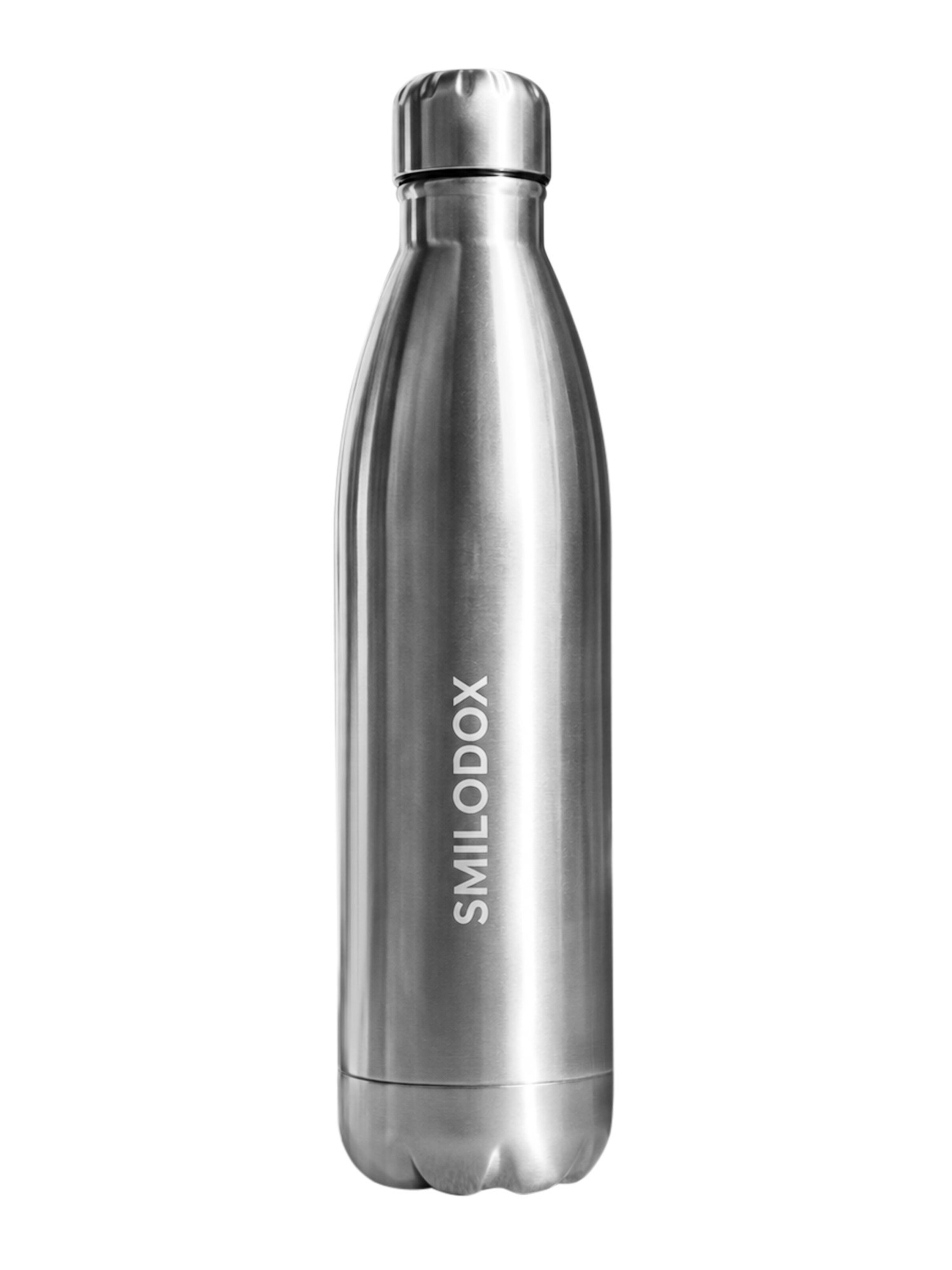 Smilodox Trinkflasche ' Sveltis ' in Silber: Vorderseite