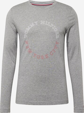 T-Shirt TOMMY HILFIGER en gris : devant