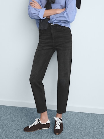 MANGO Ozke Kavbojke 'NEWMOM' | črna barva: sprednja stran