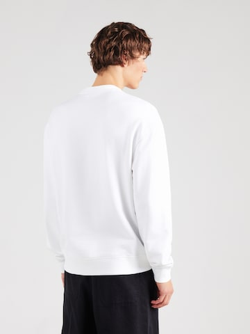Sweat-shirt Calvin Klein Jeans en blanc : derrière