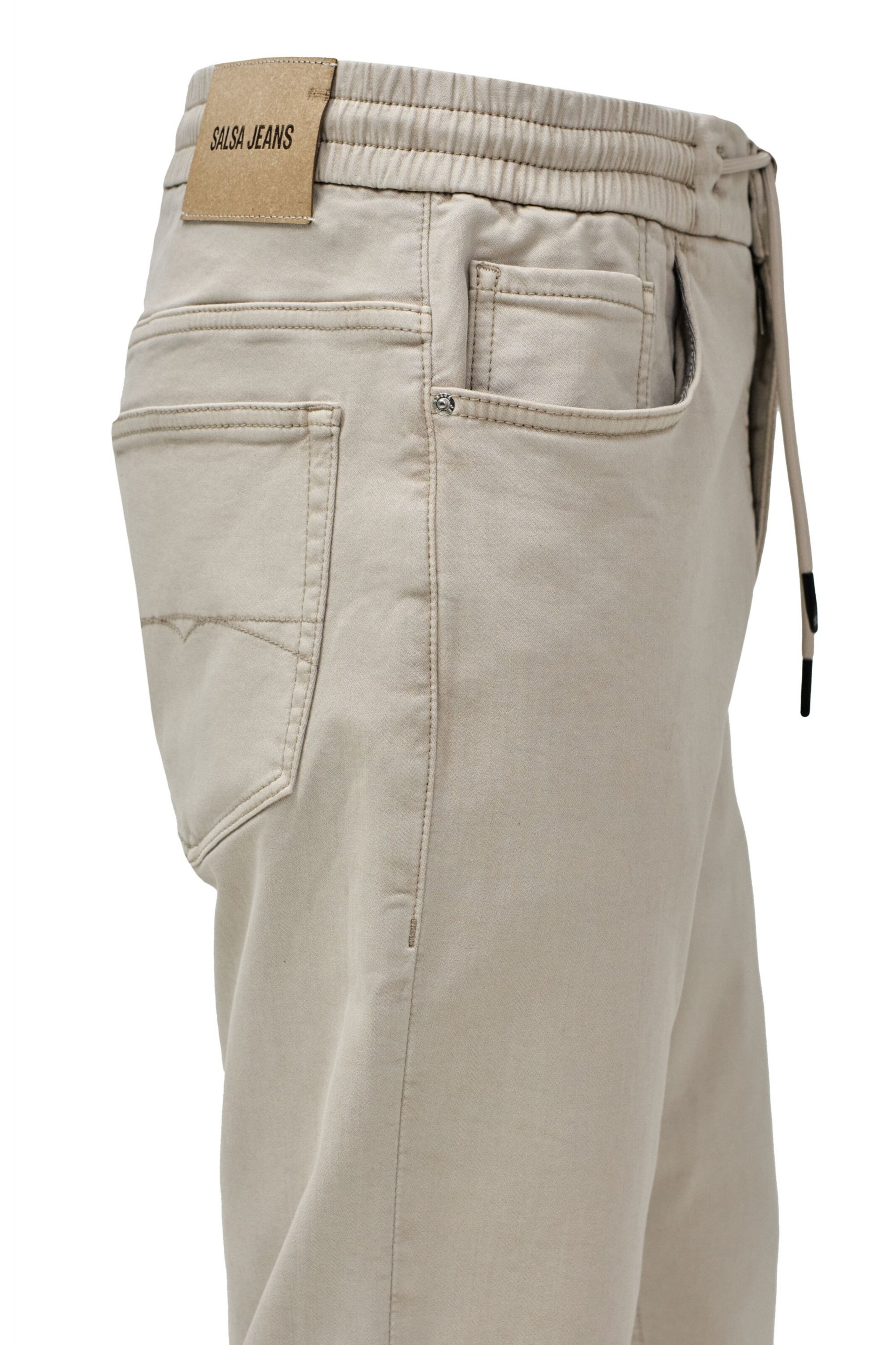 Coupe slim Pantalon chino 'Joggers' Salsa Jeans en beige