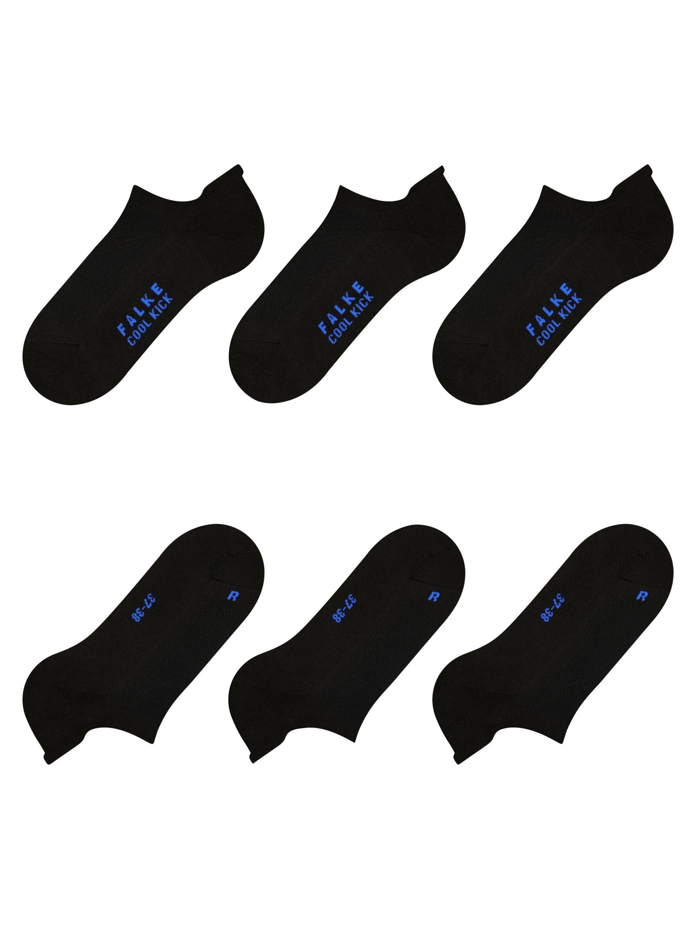 FALKE Socken 'Cool Kick 3-Pack'‌‌‌‌‌‌‌‌‌‌ in Schwarz