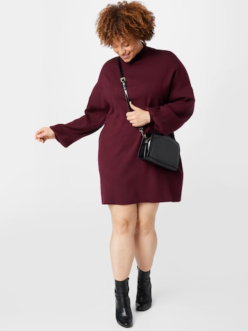 Vero Moda Curve Gebreide jurk 'Nancy' in Rood