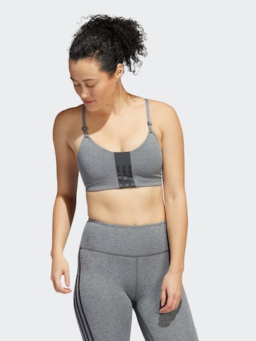 ADIDAS PERFORMANCE Bustier Sport bh in Grijs: voorkant