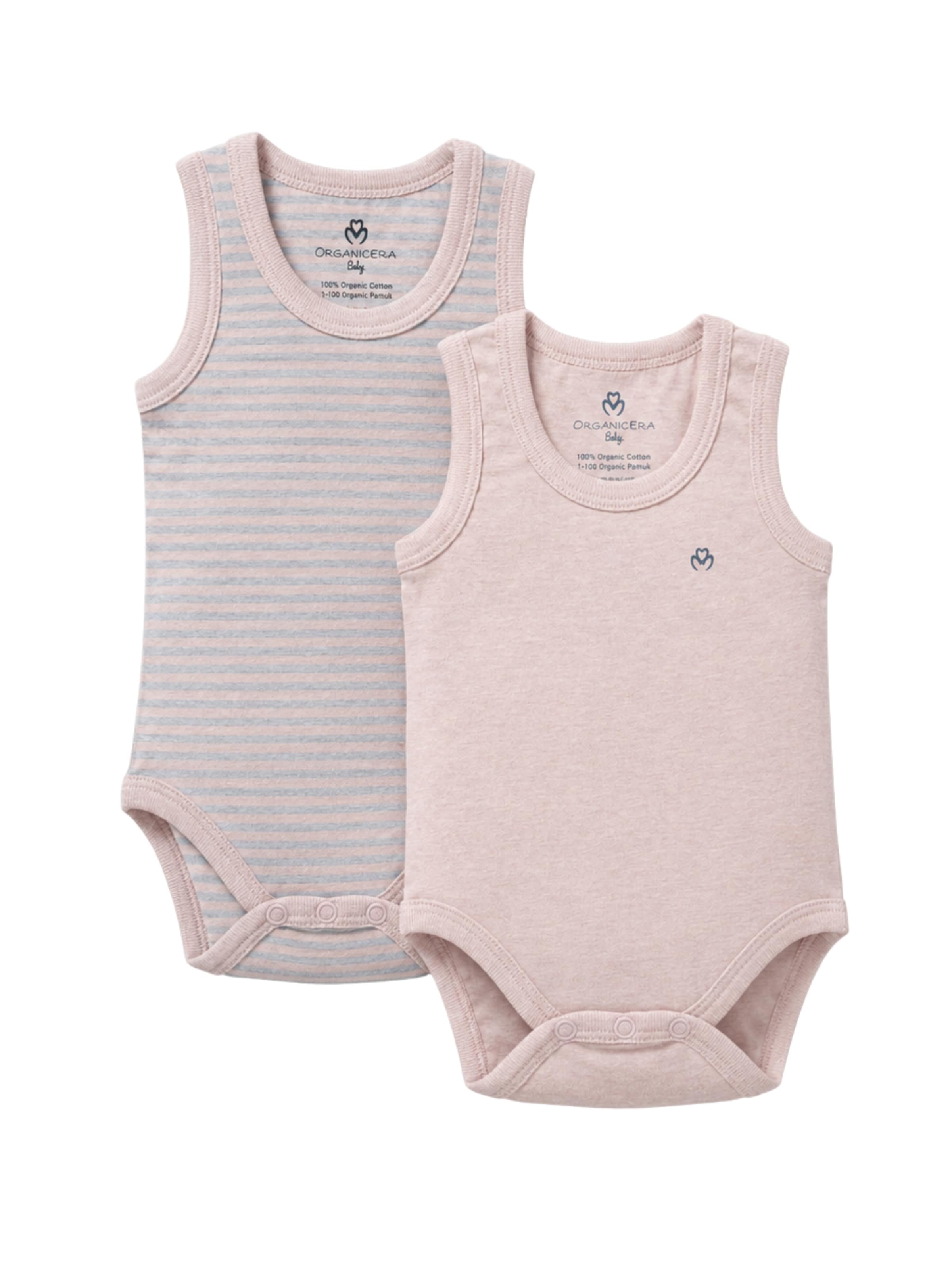 OrganicEra Romper/Bodysuit in Pink: front