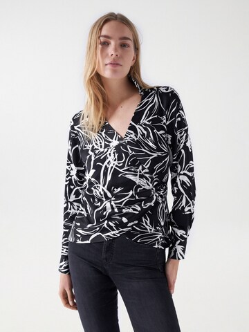 Salsa Jeans Blouse in Zwart: voorkant