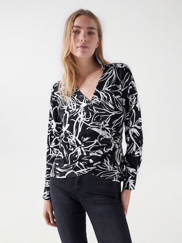 Salsa Jeans Blouse in Zwart: voorkant