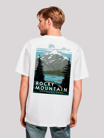 T-Shirt 'US National Parks Rocky Mountain National Park' F4NT4STIC en blanc
