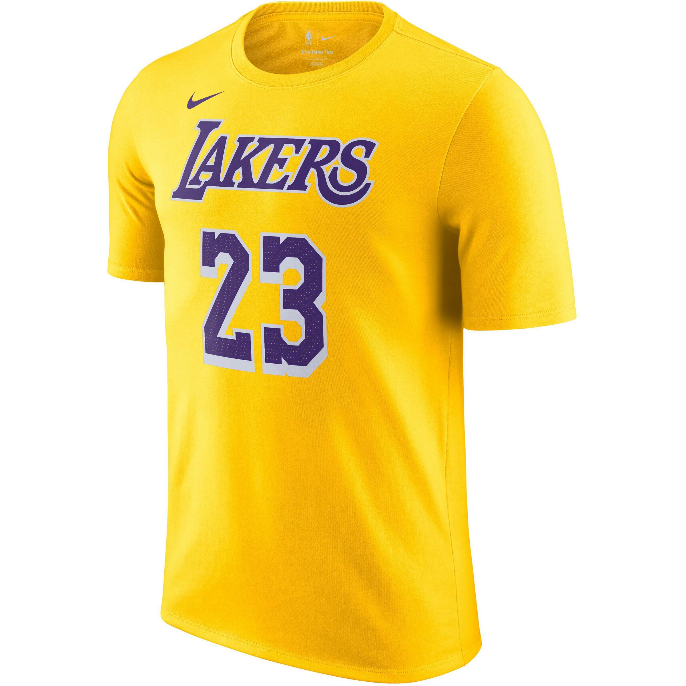 NIKE T-Shirt 'LeBron James Los Angeles Lakers' in gelb / grau / dunkellila, Produktansicht