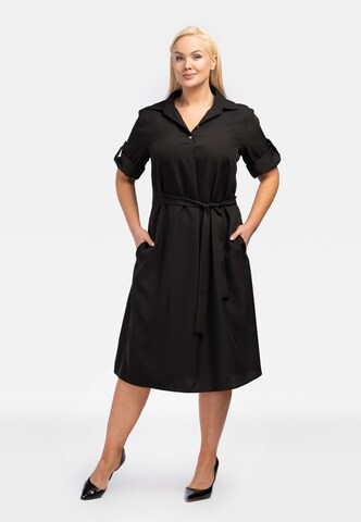 Robe-chemise ' SILVIA ' Karko en noir : devant