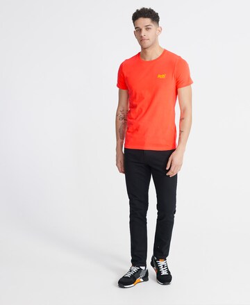 Superdry Klasický střih Tričko – oranžová