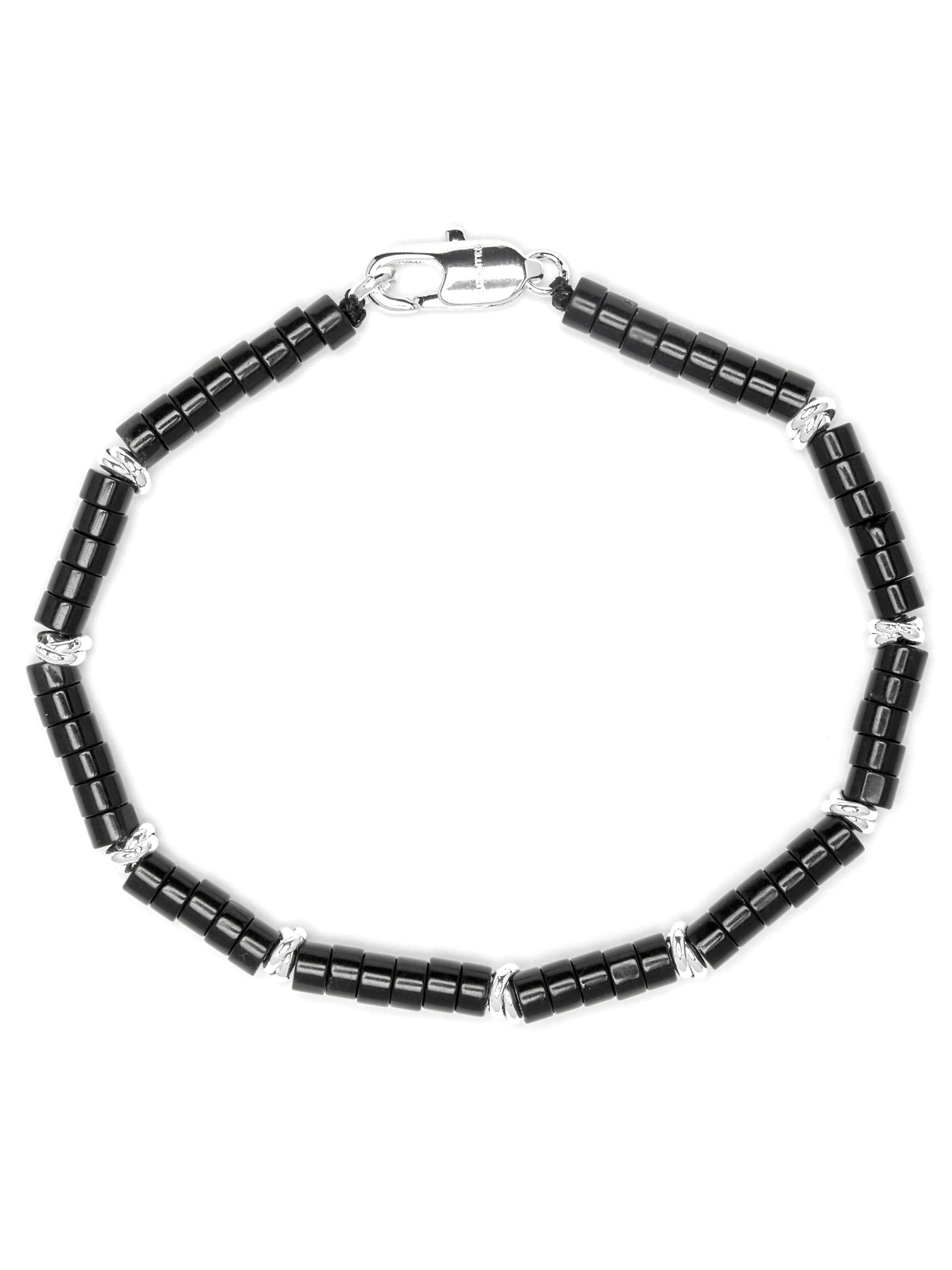 Luxenter Armband 'SILBI'‌‌‌‌‌ in Schwarz: Vorderseite