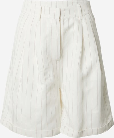 Pantaloni con pieghe ABOUT YOU x Iconic by Tatiana Kucharova di colore terra d'ombra / bianco, Visualizzazione prodotti