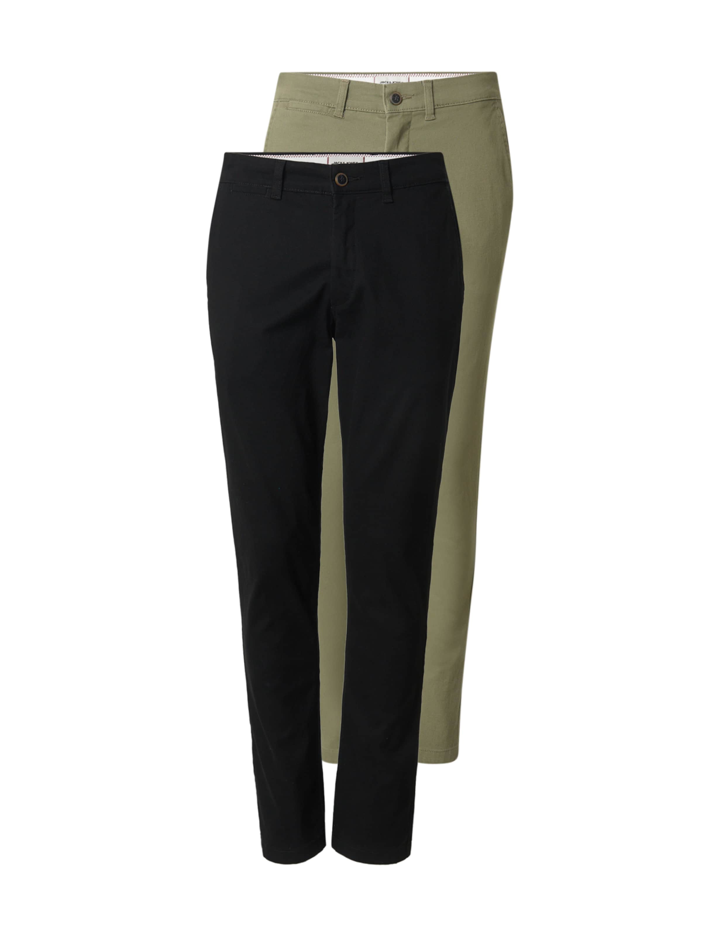 JACK & JONES Slimfit Παντελόνι τσίνο 'Macro Dave' σε πράσινο: μπροστά