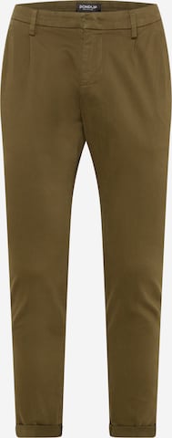 Dondup Pleat-Front Pants 'GAUBERT' in Green: front