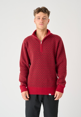 Cleptomanicx Sweater in Red: front