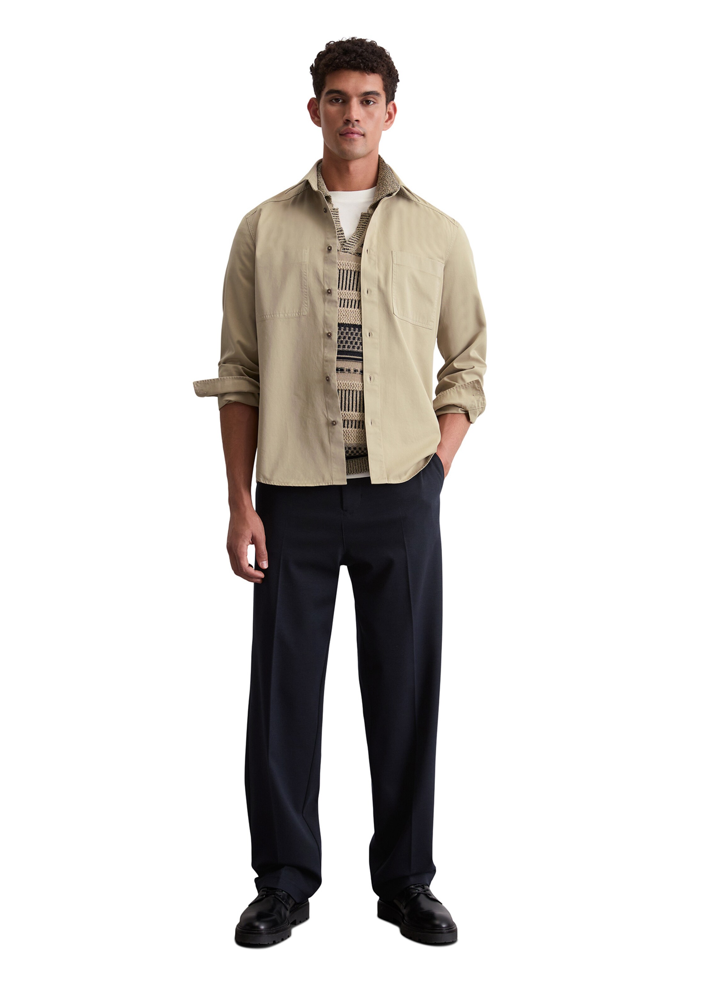Marc O'Polo Regular fit Button Up Shirt in Beige