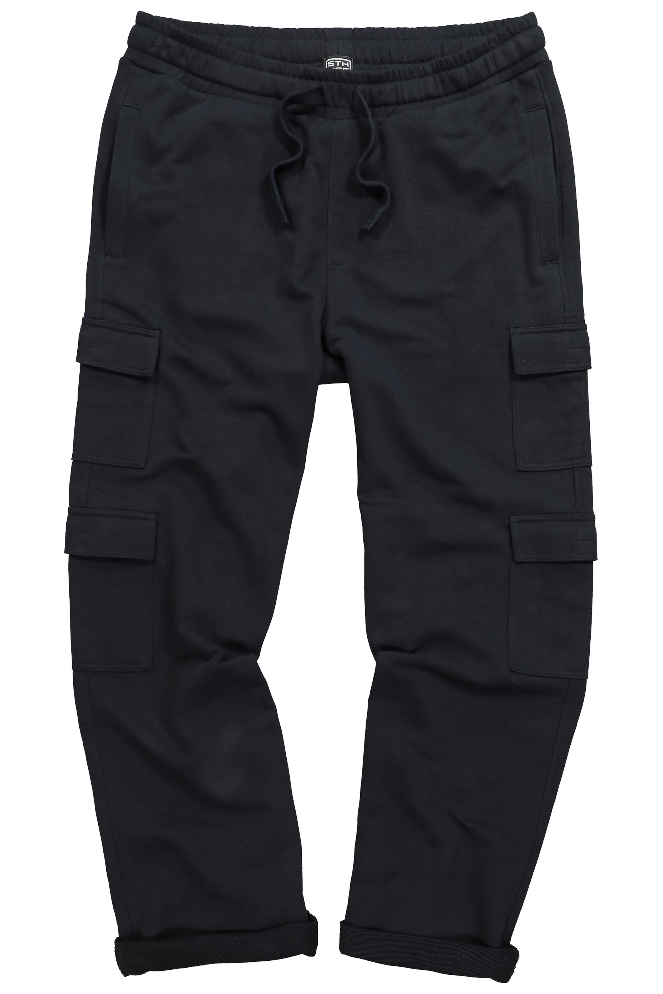 STHUGE Baggy Trousers in Black: front
