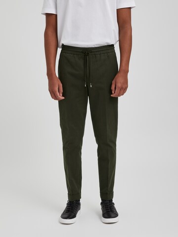 Bertoni Tapered Broek 'Julian' in Groen: voorkant