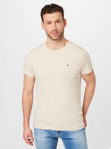 T-Shirt Tommy Jeans en beige : devant