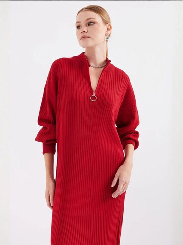 Bigdart Gebreide jurk in Rood