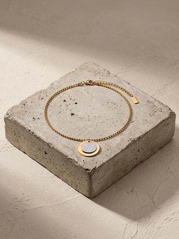 Collana 'LIV Waterproof 18K Gold Plated Duo Tone Necklace – Adjustable Chain & Brushed/Sanded Stainless Steel' di DNSK Copenhagen in oro