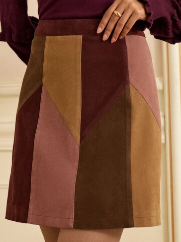 Gonna di love & roses in marrone