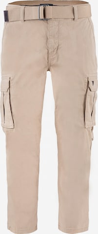 H.I.S Cargojeans ' Cotton Heritage (mit Gürtel) ' in Beige: Vorderseite
