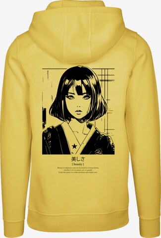 Sweat-shirt 'Anime Beauty Girl' F4NT4STIC en jaune