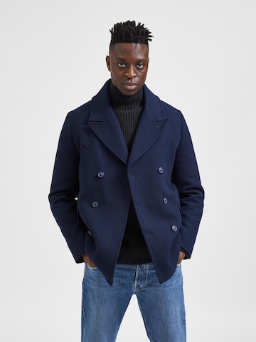 Manteau mi-saison 'Karl' SELECTED HOMME en bleu : devant