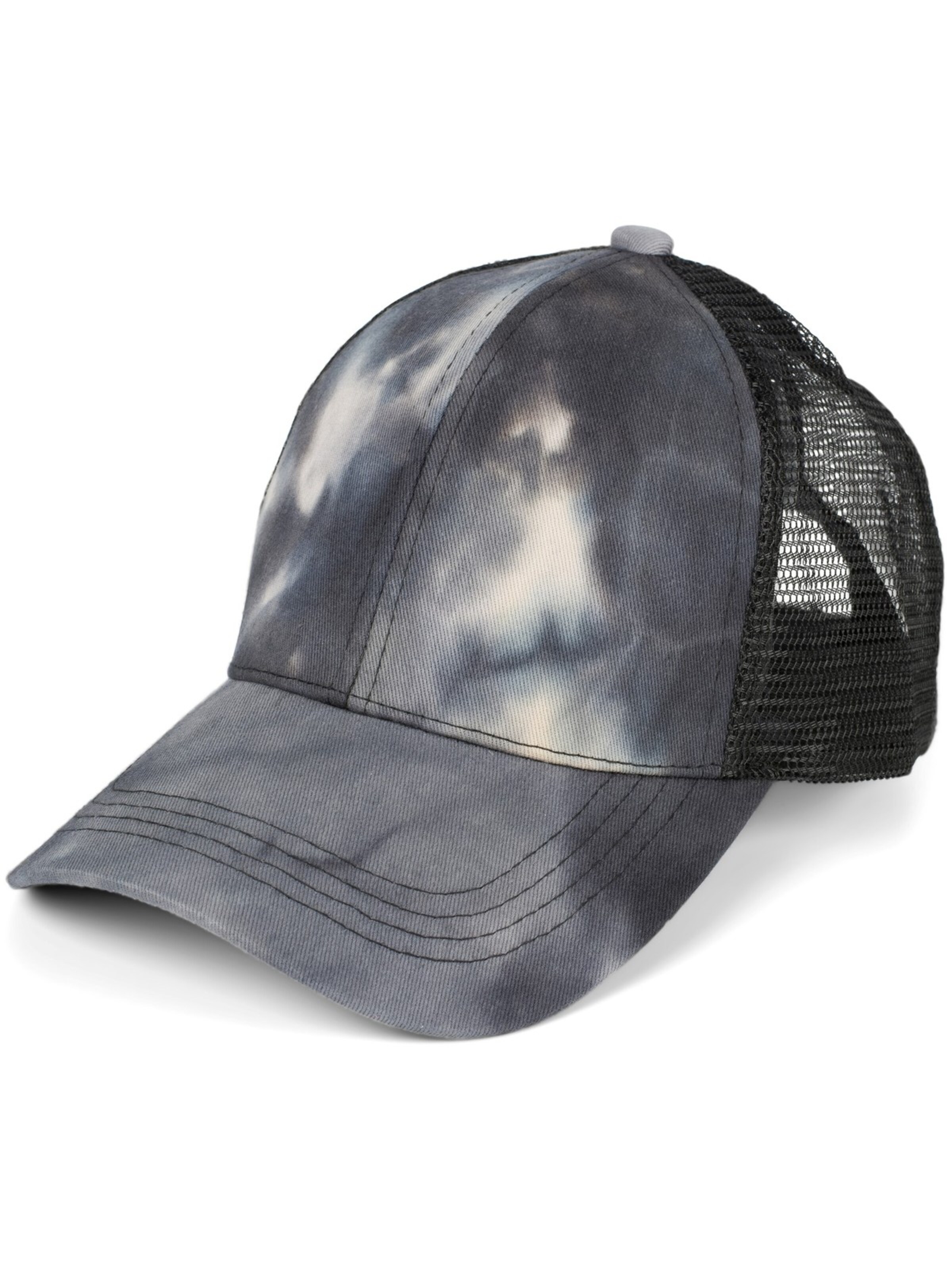 styleBREAKER Cap 'Ponytail Baseball Cap Batik mit Mesh Einsatz'‌‌‌‌‌‌‌ in Grau