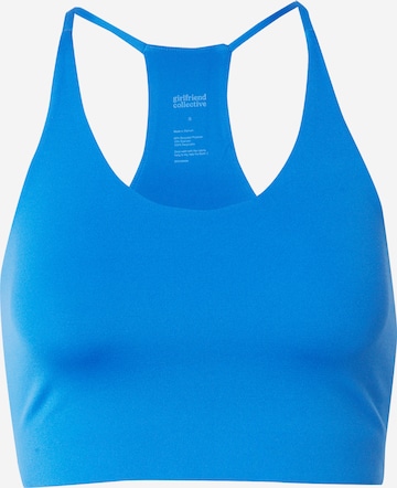 Girlfriend Collective Bustier Sport bh 'Cleo' in Blauw: voorkant