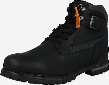 Dockers by Gerli Lace-Up Boots in Black: front