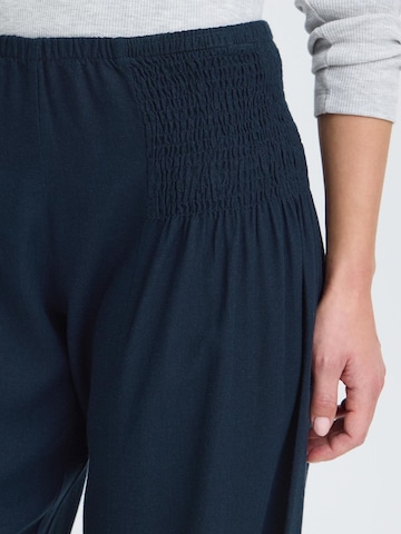 Oxmo - Loosefit Pantalón ' OXNInna Linen Mix Relaxed Fit ' en azul