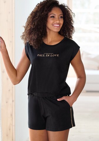 VIVANCE Short Pajama Set 'Dreams' in Black: front