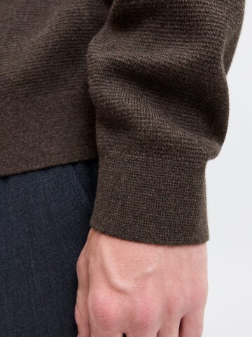 JACK & JONES Sweater 'Blamilano' in Brown