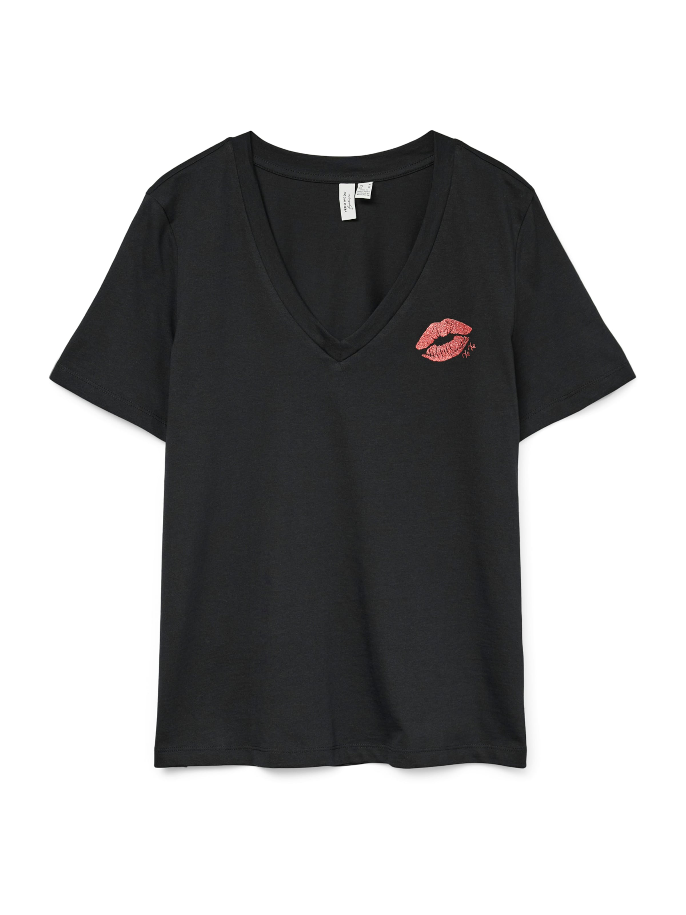VERO MODA Majica 'VMFEYOLA' | črna barva: sprednja stran