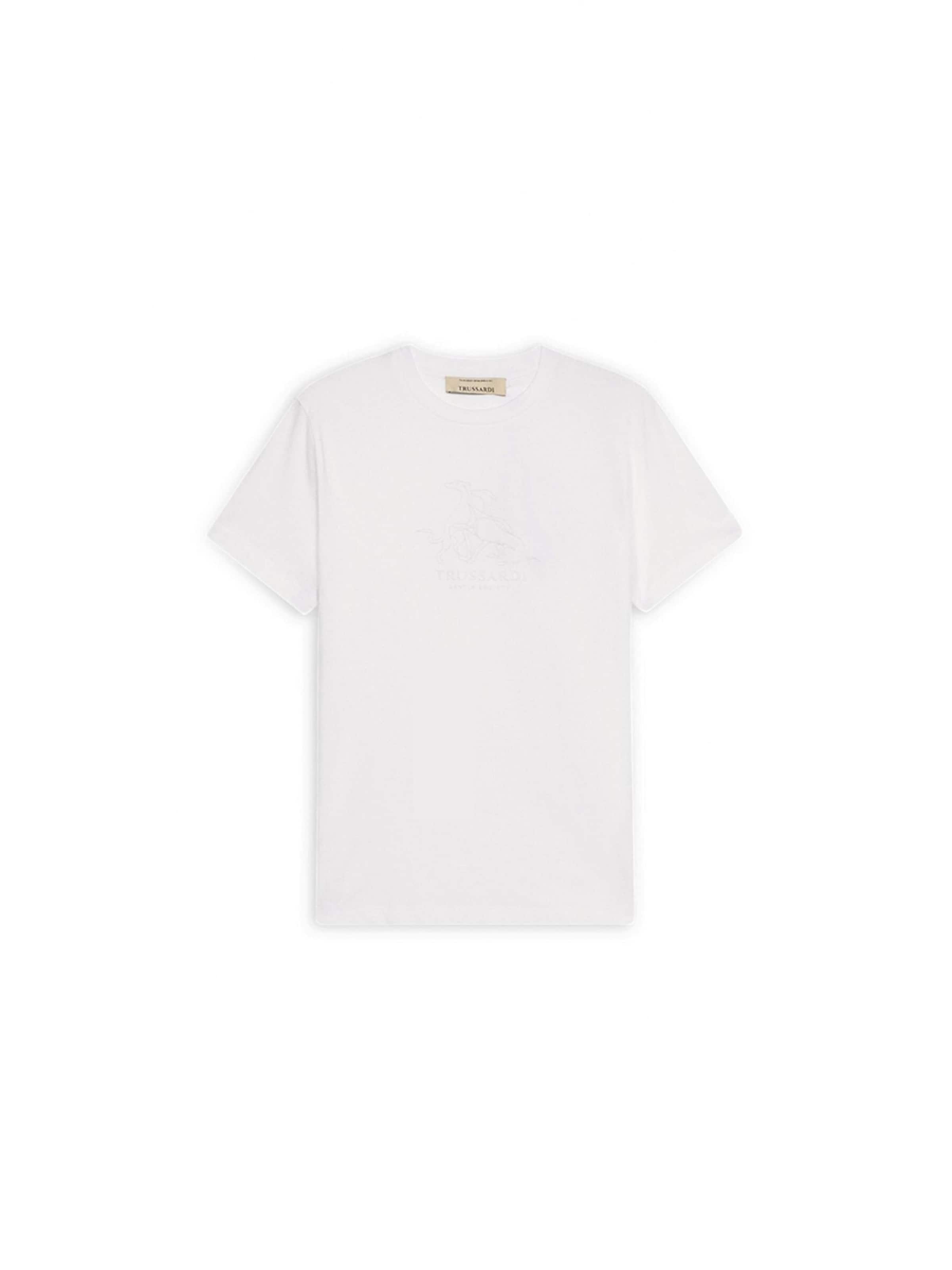 Trussardi Shirt in Wit: voorkant