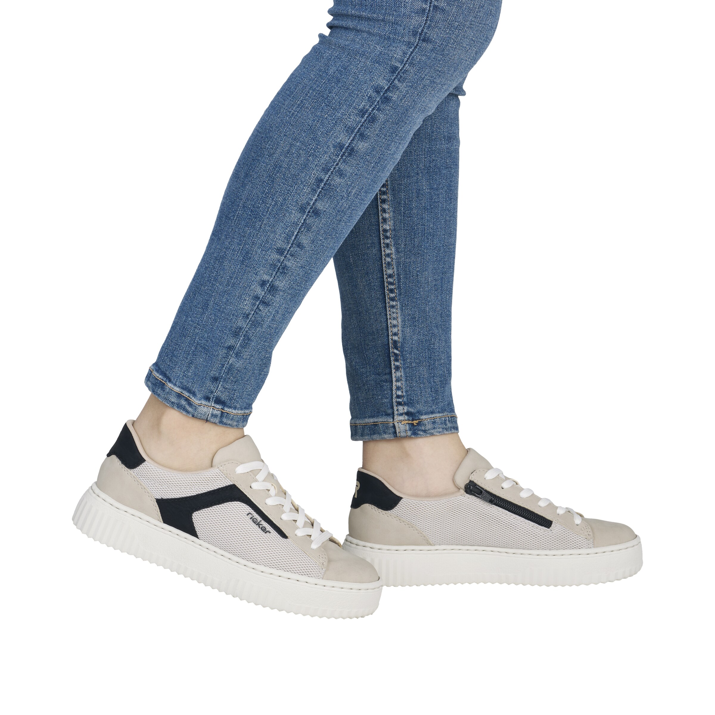 Baskets basses Rieker en beige