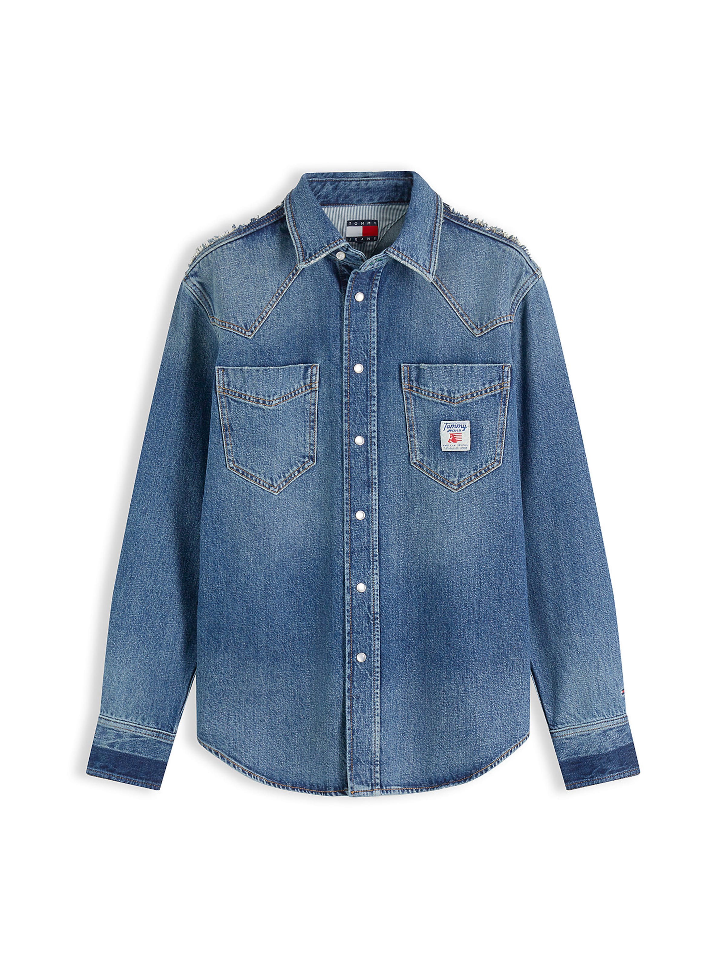 Coupe regular Chemise Tommy Jeans en bleu : devant