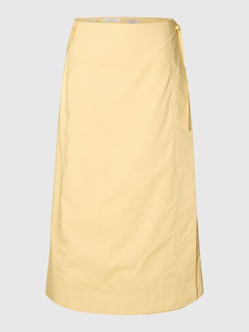 SELECTED Skirt in Yellow: front