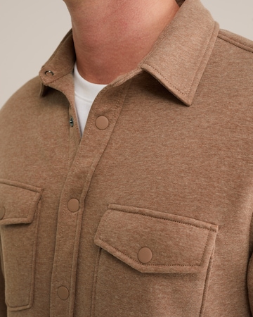 WE Fashion Regular Fit Hemd in Braun