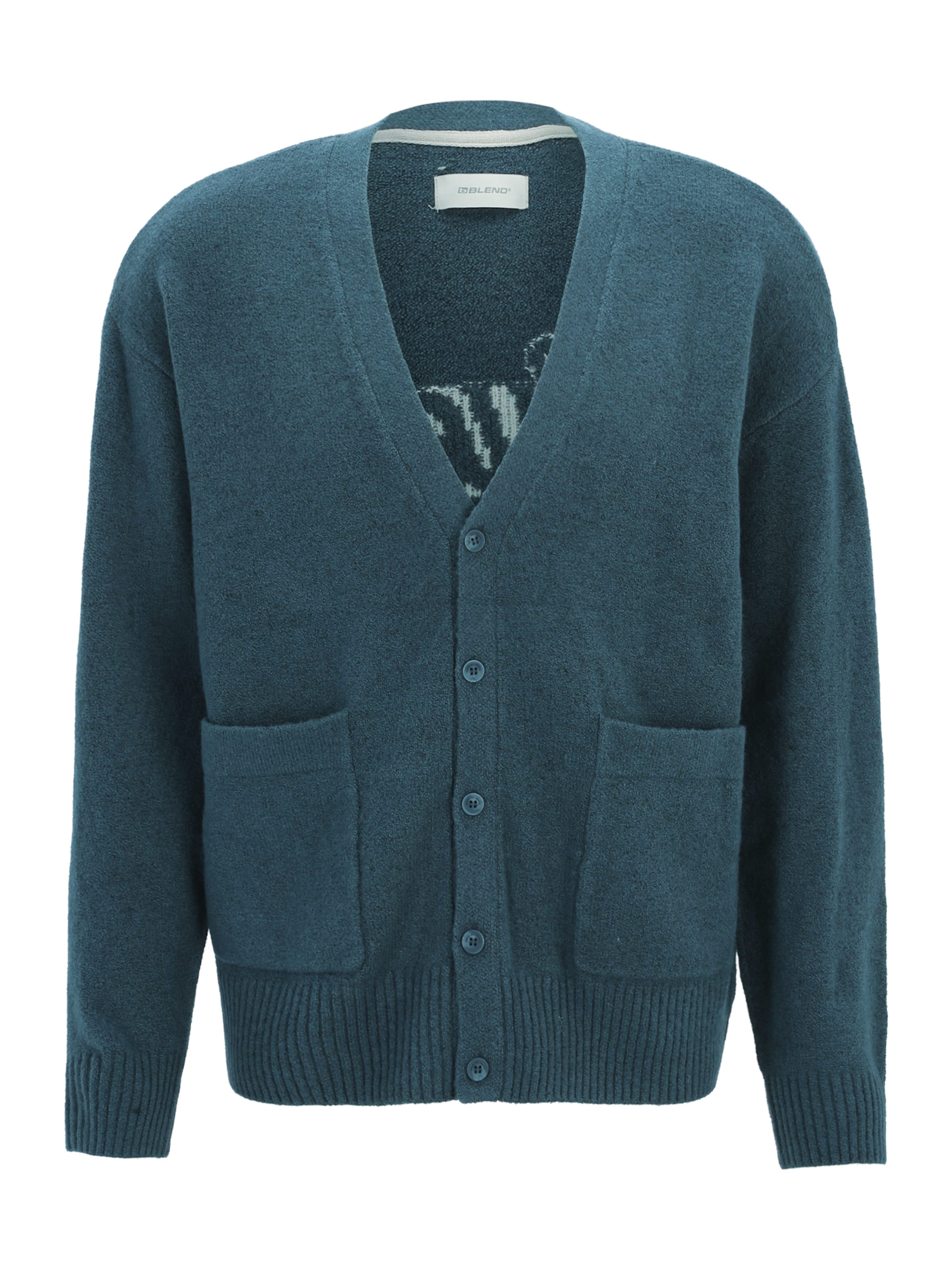 BLEND Neuletakki värissä sininen: etupuoli