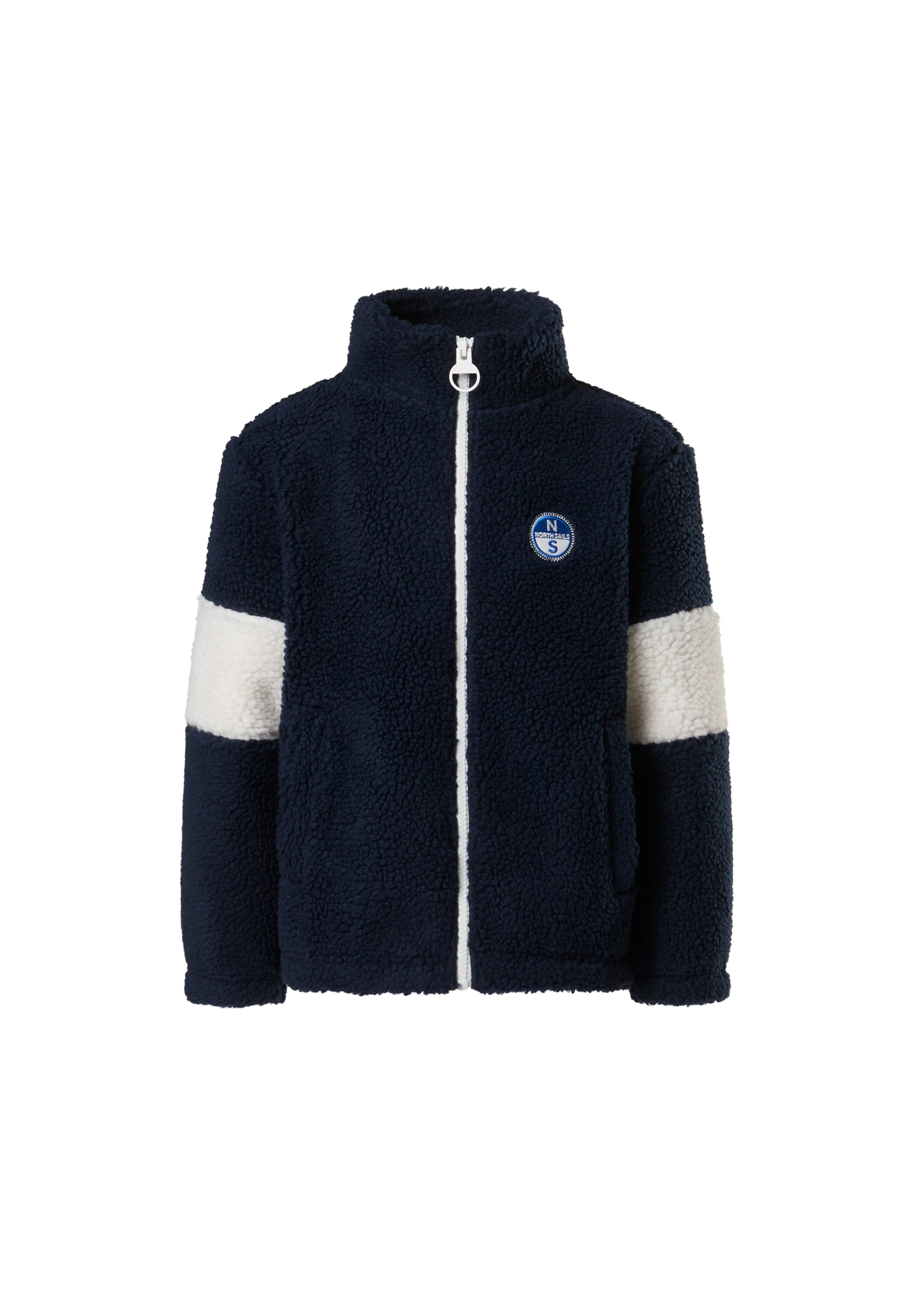 North Sails Fleece jas in Blauw: voorkant